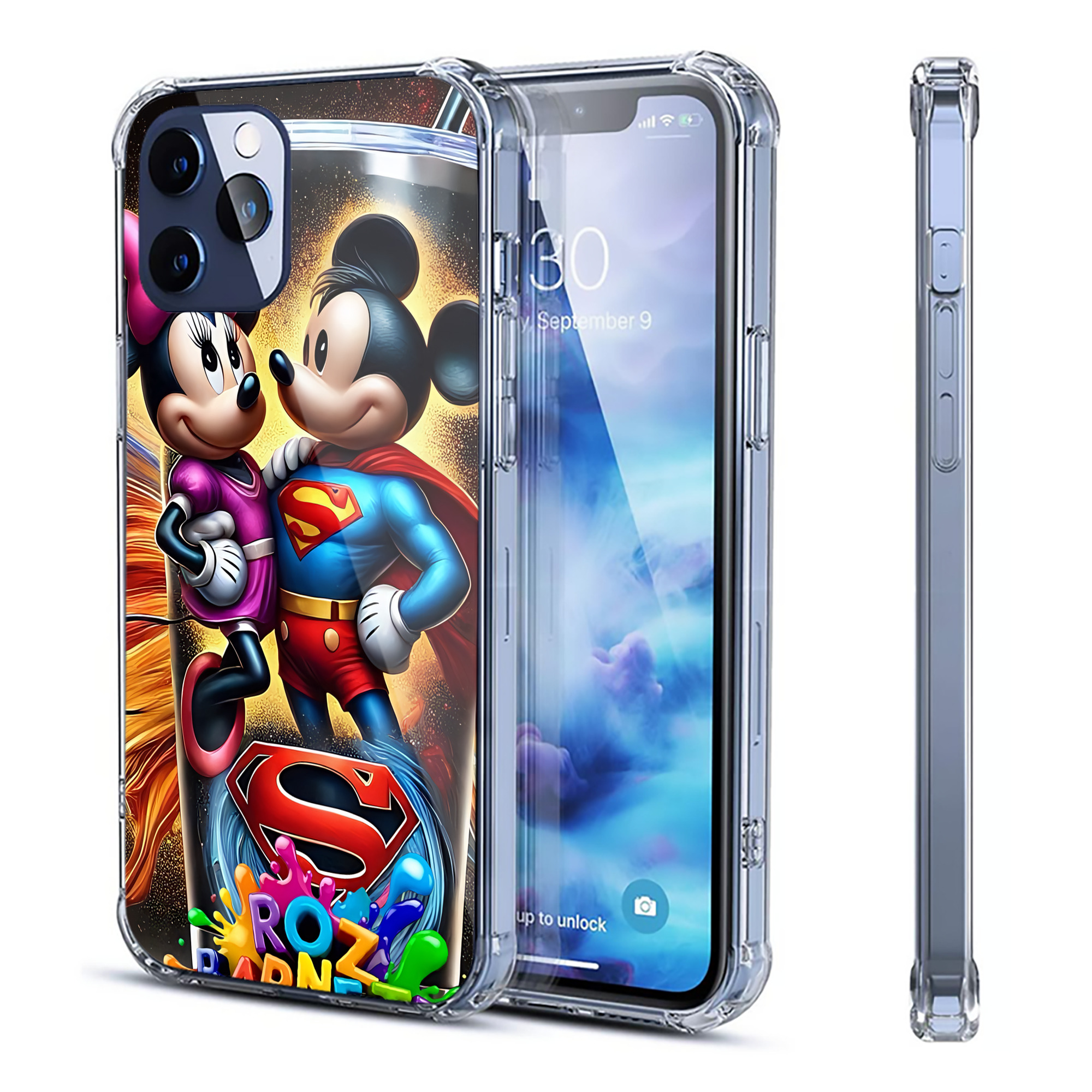 ミッキーマウス Mickey Mouse 【iPhone 12シリーズ対応】透明スマホケース（クリアソフトケース）